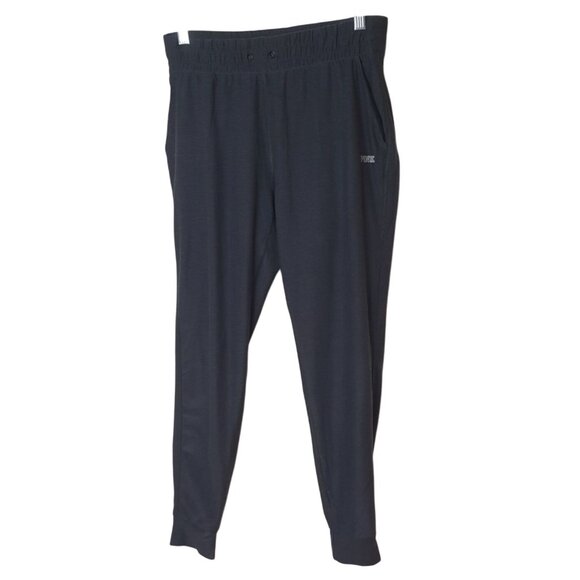 Victorias Secret Pink Womens Joggers S Dark Gray Pocketed Athletic Workout Pants - Picture 1 of 6
